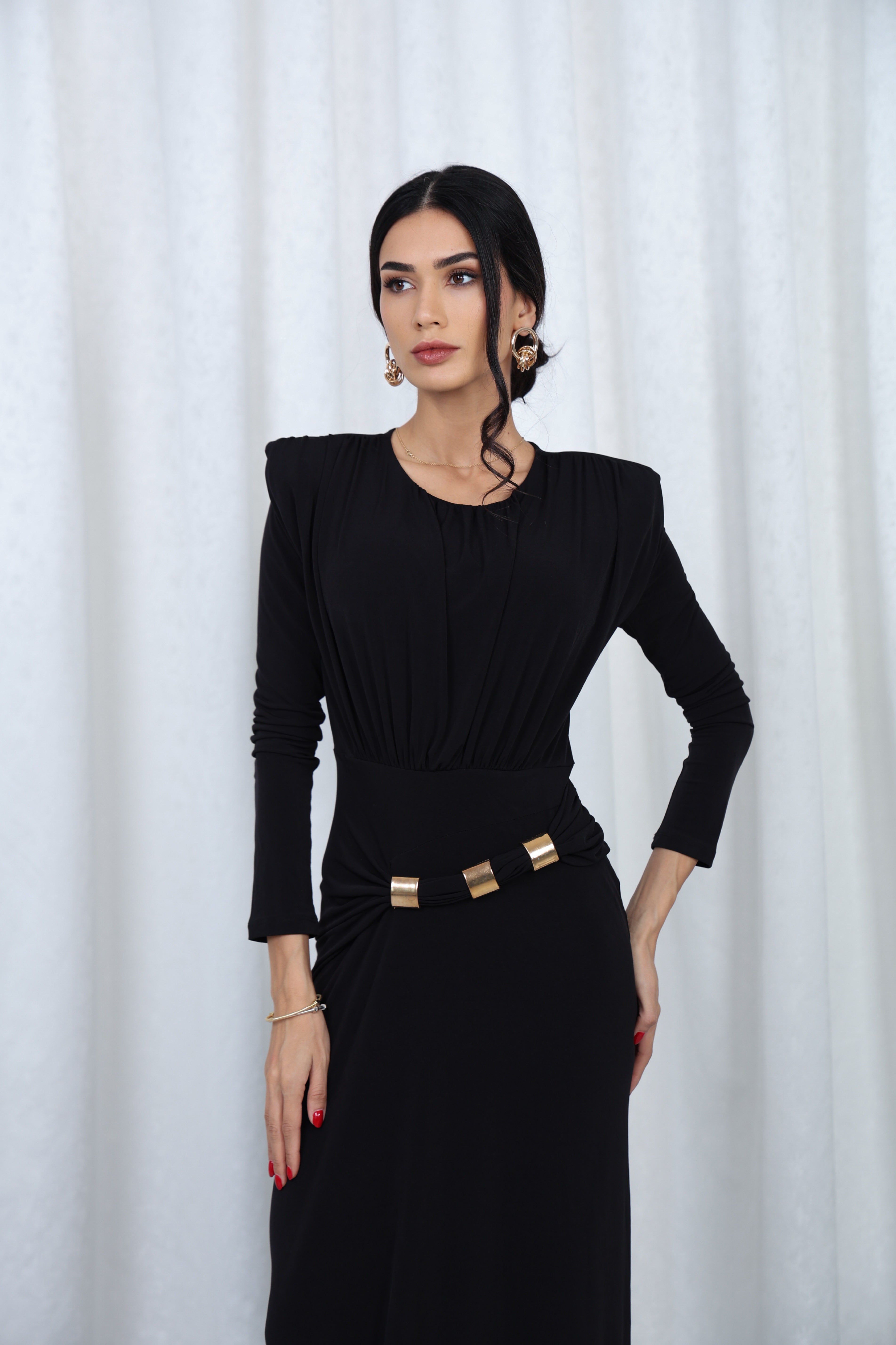 Noir Belted